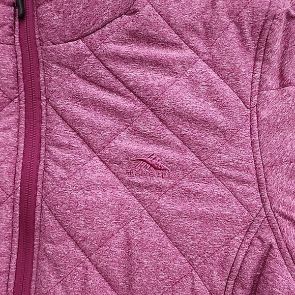 High Sierra Women's Insulated Heathered  Pink Zip Up Quilted Bomber Jacket Sz XL - Picture 6 of 15